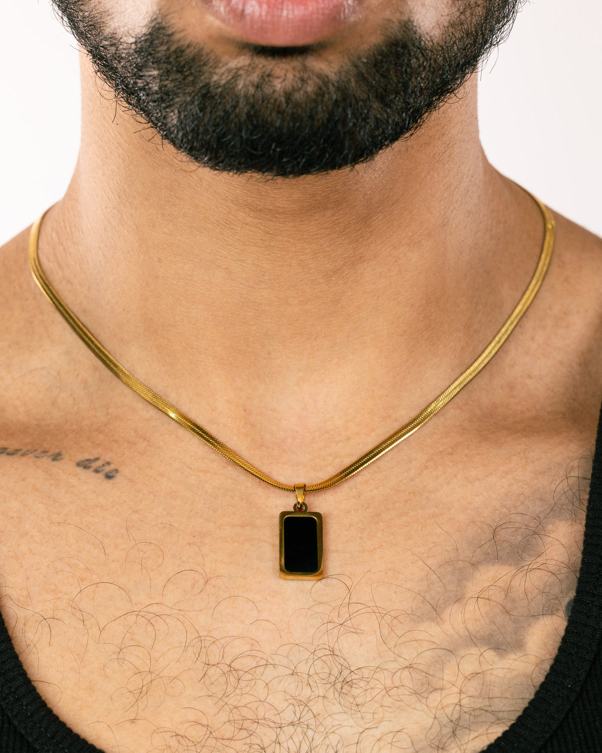 ACE — Black Pendant Necklace