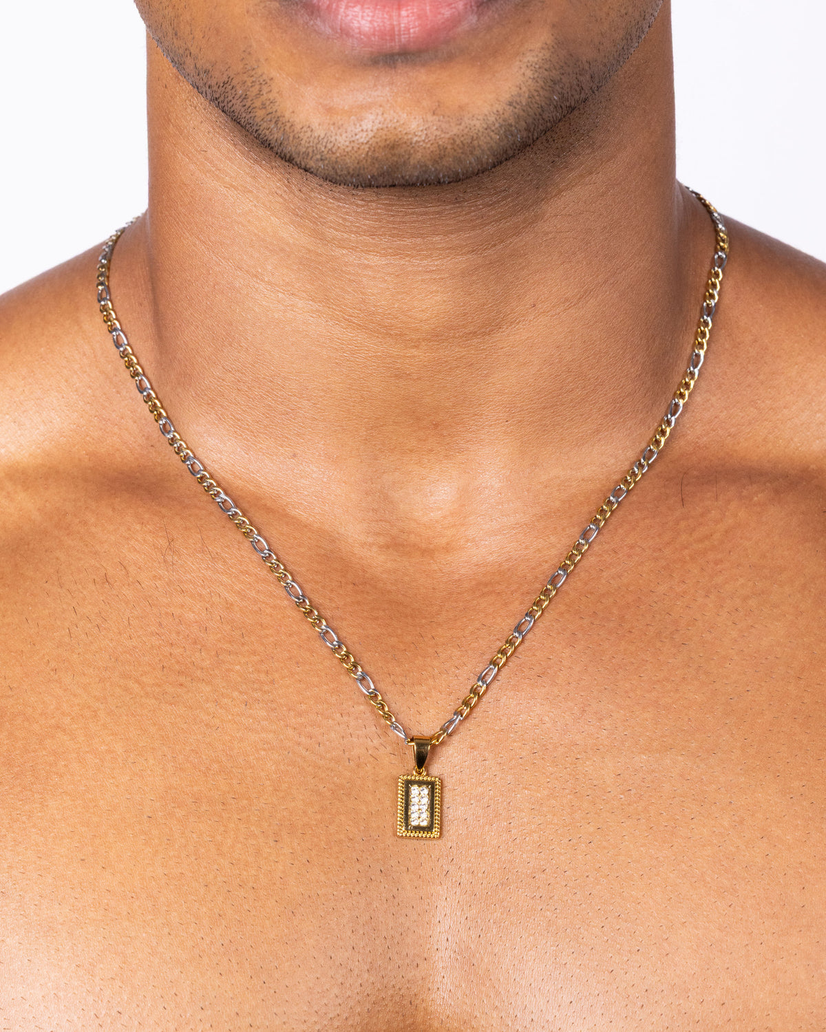 PRISM Two-Tone Crystal Pendant Necklace