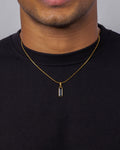 VANTA — Black Tag Pendant Necklace