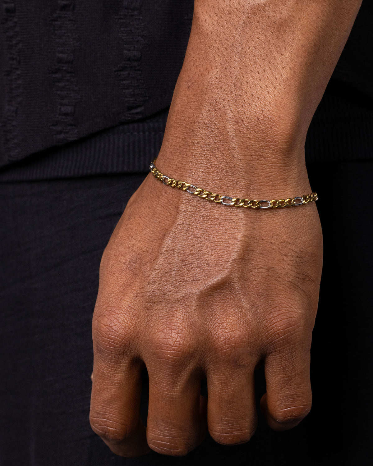 DUET — Two-Tone Figaro Bracelet