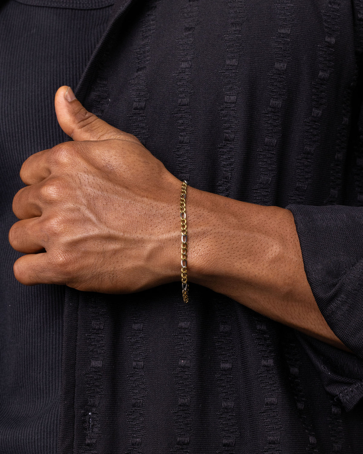 DUET — Two-Tone Figaro Bracelet
