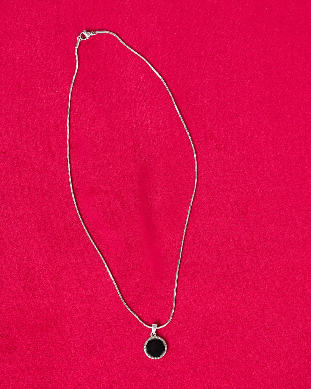 ORBIT — Silver Black Pendant Necklace