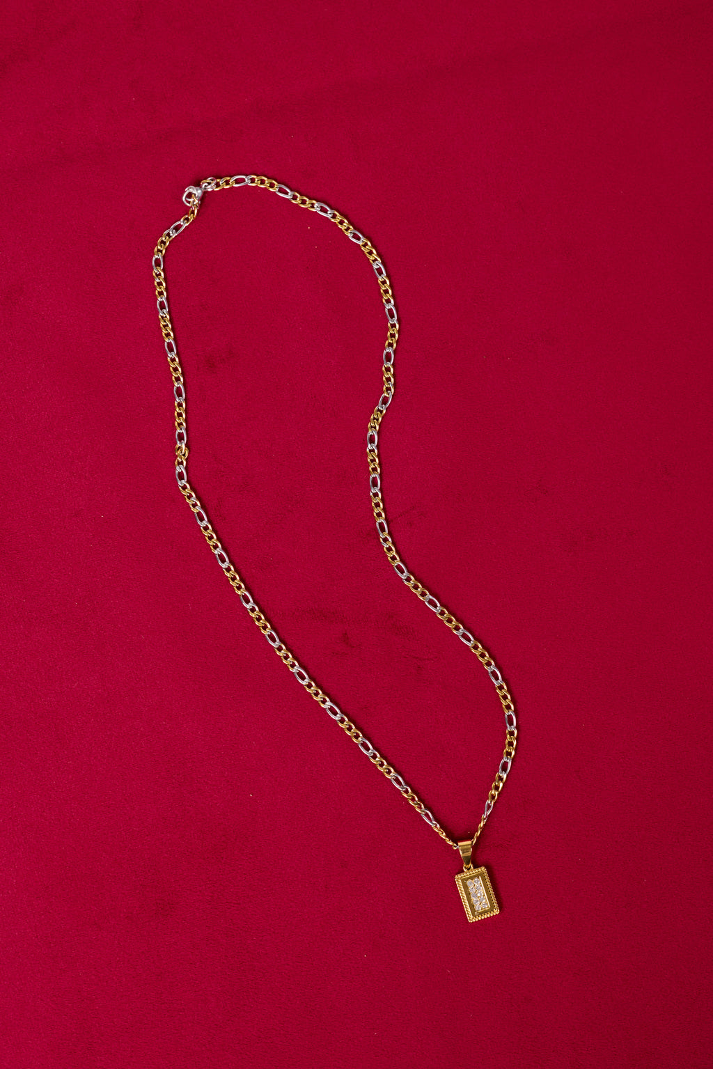 PRISM Two-Tone Crystal Pendant Necklace