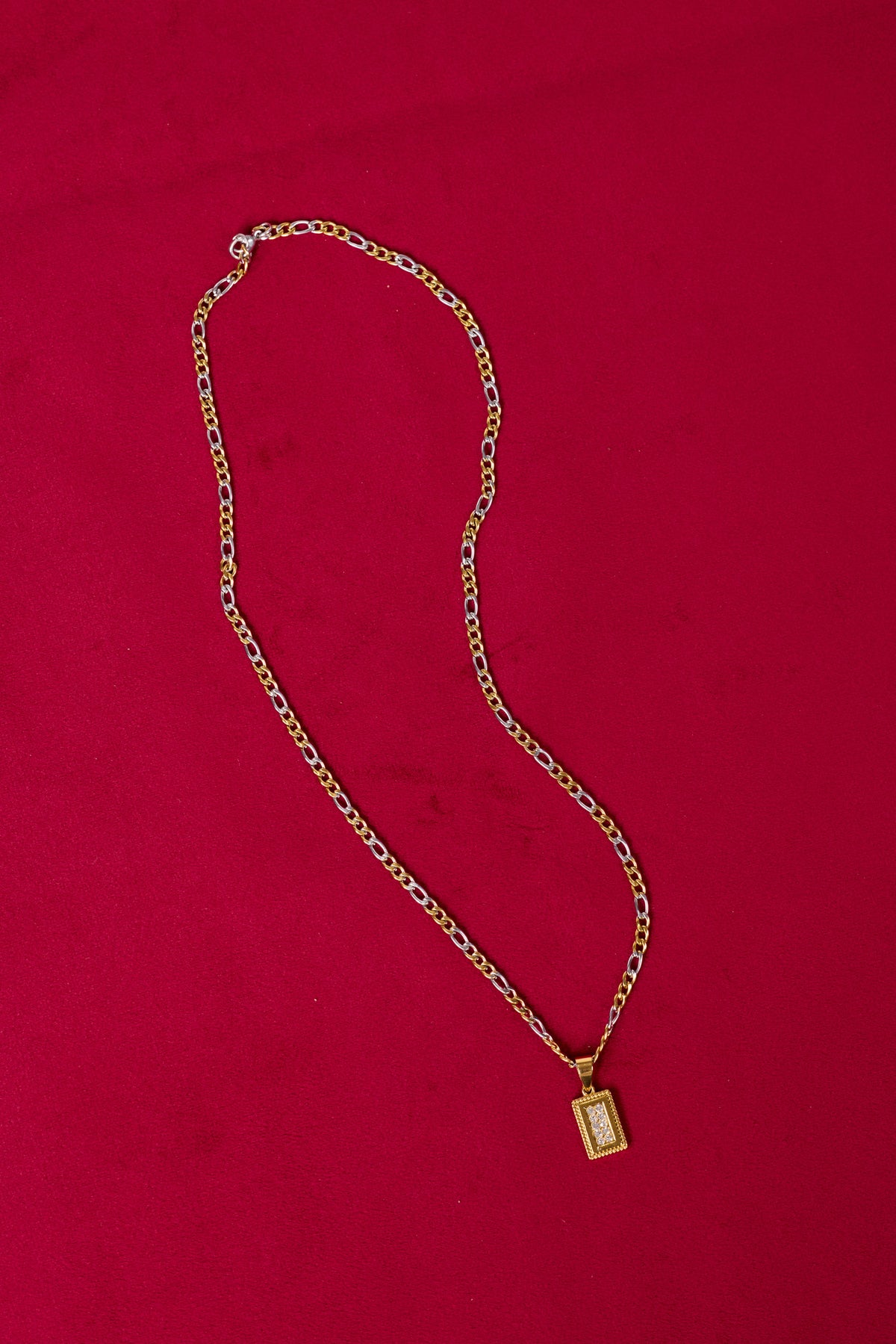 PRISM Two-Tone Crystal Pendant Necklace