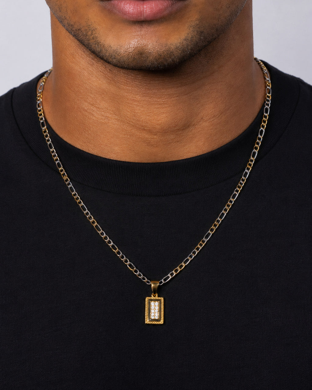 PRISM Two-Tone Crystal Pendant Necklace