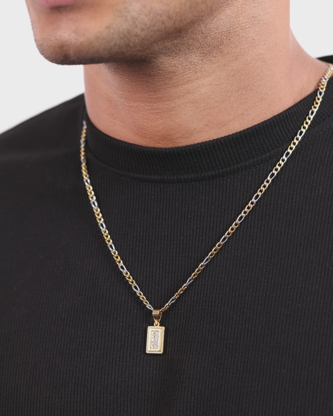 PRISM Two-Tone Crystal Pendant Necklace