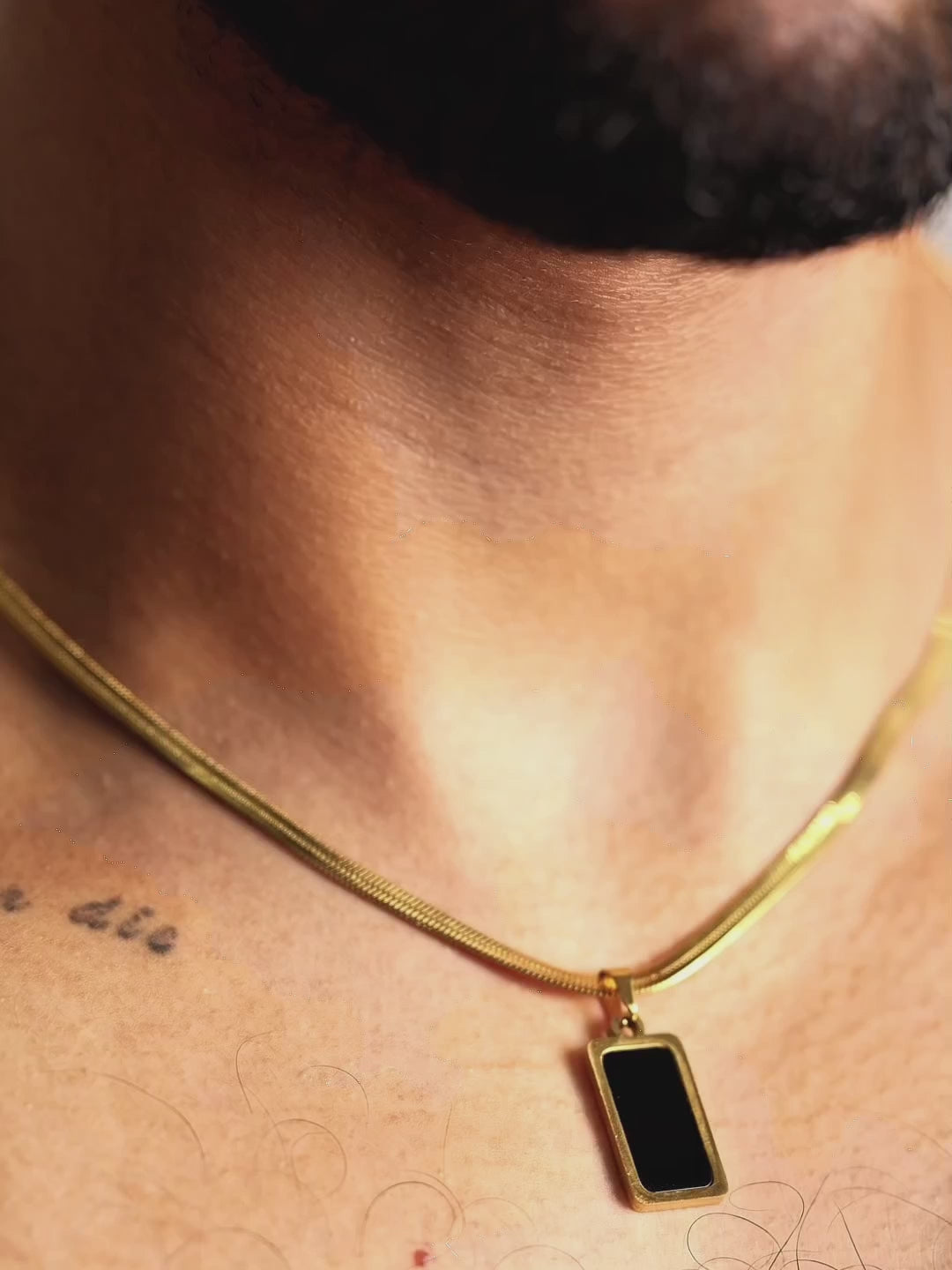 ACE — Black Pendant Necklace